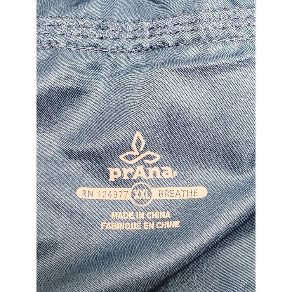 Prana Mojo Shorts Men's XXL Blue Elastic Waist Performance Quick‎ Dry Hiking 10" - Picture 3 of 6